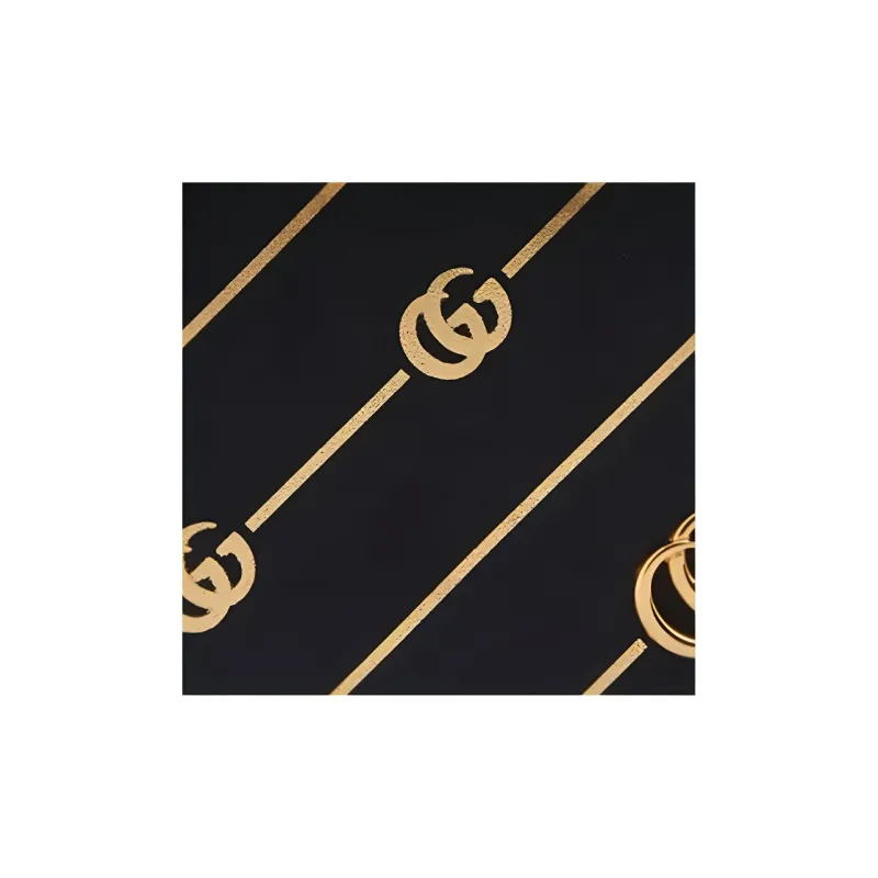 GUCCI Leather Flap Wallet Card Holder Women's Black-3