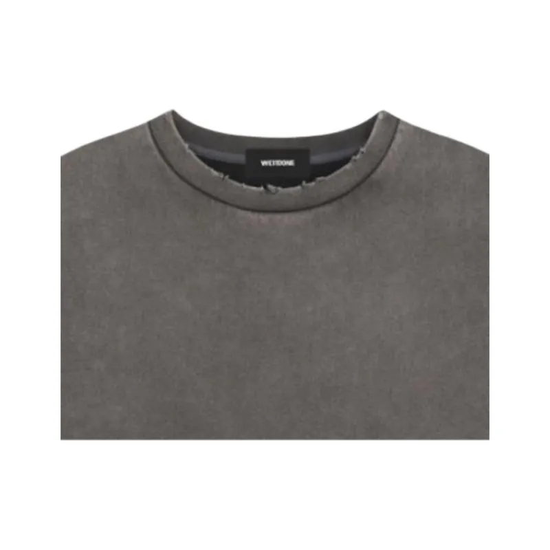 WE11DONE FW24 T Shirt Unisex Charcoal Gray-2