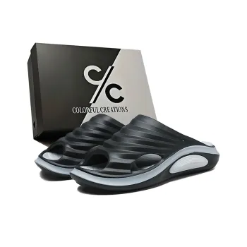 Colorful Creations EVA Quiet, Slip Resistant, Quick Dry Slide Slippers Men's Box