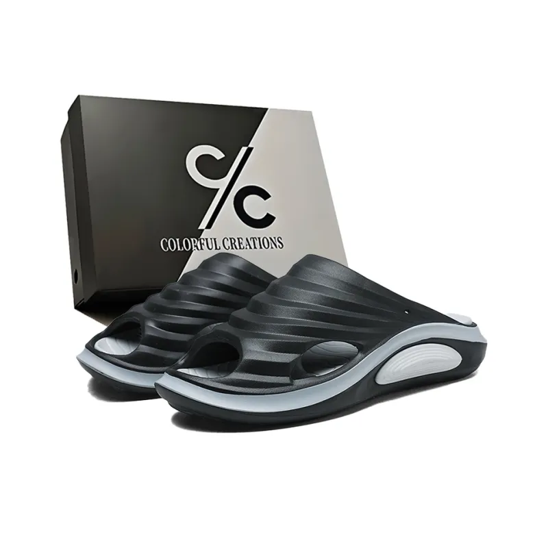 Colorful Creations EVA Quiet, Slip Resistant, Quick Dry Slide Slippers Men's Box-0
