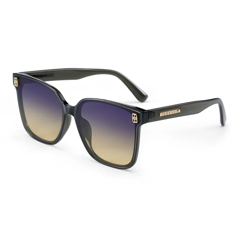 COLORE.IN TR/Memory Plastic Square Sunglasses Women's-0