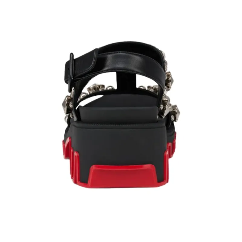 CL Duni Extazza One Strap Sandals Women's Black Red-3