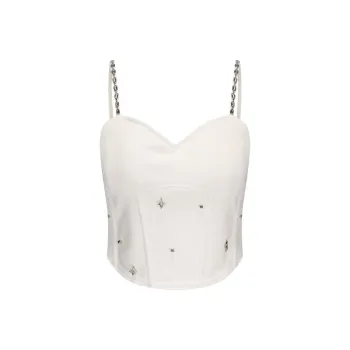 GIMING Strapless Tops Women's White