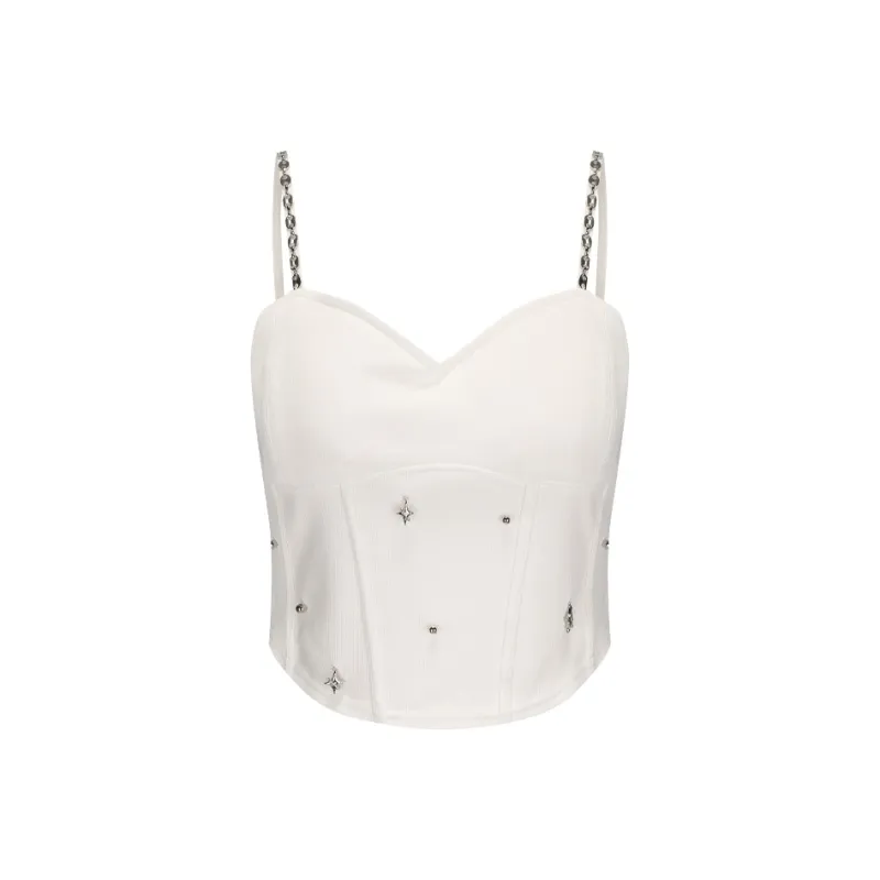 GIMING Strapless Tops Women's White-0