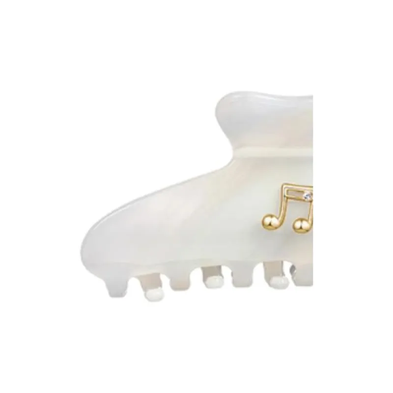 EVITA PERONI Acetate Plate Hair Clips Women's White-1