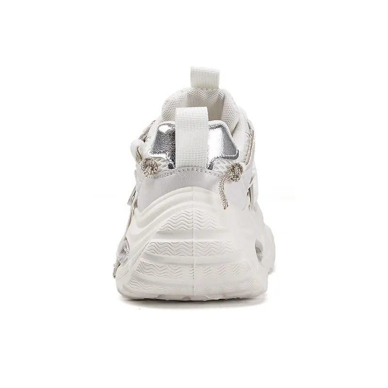 La Chapelle Abrasion Resistant Low Top Chunky Sneakers Women's Ecru-4