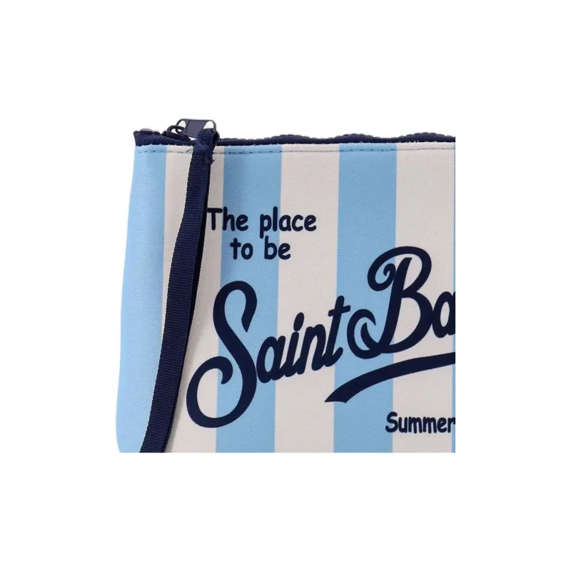 MC2 SAINT BARTHELEMY Elastane With Polyester Clutch Men's Blue & White-3