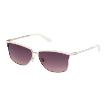 GUESS Metal Square Sunglasses Women's Beige