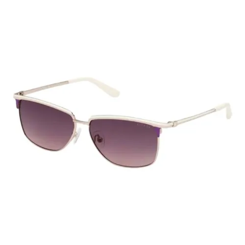 GUESS Metal Square Sunglasses Women's Beige