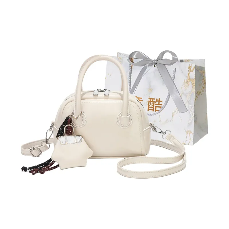 Cool PU Boston Bag, Crossbody Handbag Women's Multicolor-2