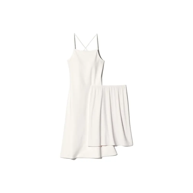 UNIQLO Slip Dresses Women's Ivory-1