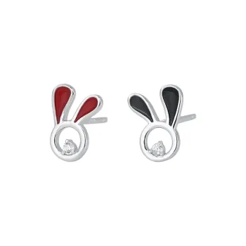 PHOENIXSILY 999 Fine Silver Stud Earrings Women's