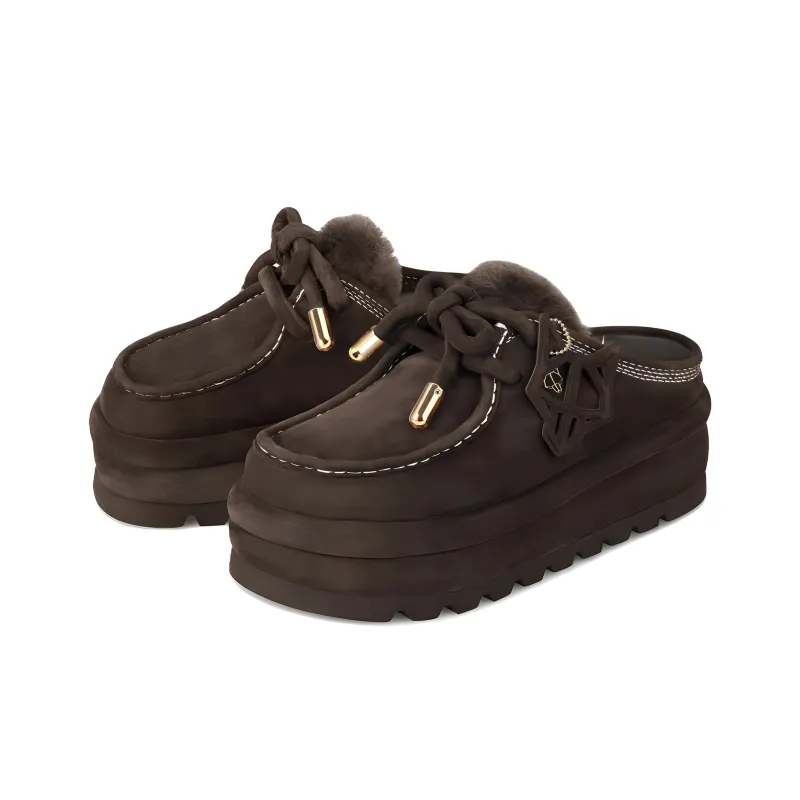 Naked Wolfe Blizzard Wrap-toe Slippers Women's Brown-2