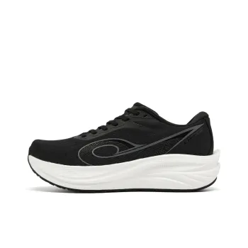 QIAODAN Cushioning, Slip Resistant, And Abrasion Resistant Low Top Casual Running Shoes Men's Black Lightning Gray