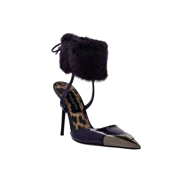 PHILIPP PLEIN Slim Heel High Heels 10.5cm Women's Blue-2