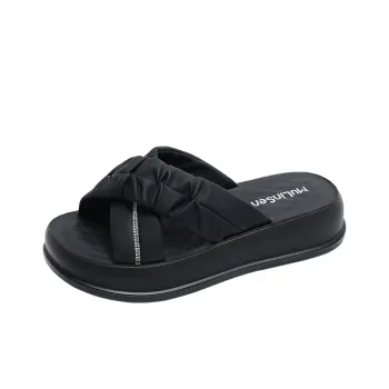 Mulinsen PU Polyurethane Stitching Abrasion Resistant Slide Slippers Women's