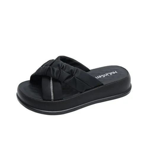 Mulinsen PU Polyurethane Stitching Abrasion Resistant Slide Slippers Women's