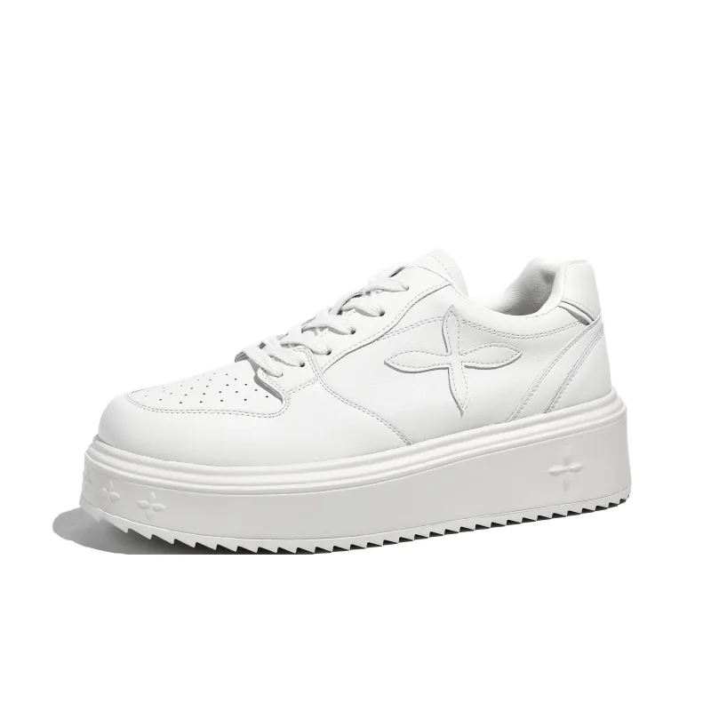 Safiya Height Increasing Low Top Skateboard Shoes 5.7cm Men's Ecru-3