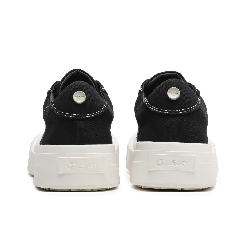Hong Kong Meng Slip Resistant, Breathable, Height Increasing Low Top Skateboard Shoes Men's Black-3