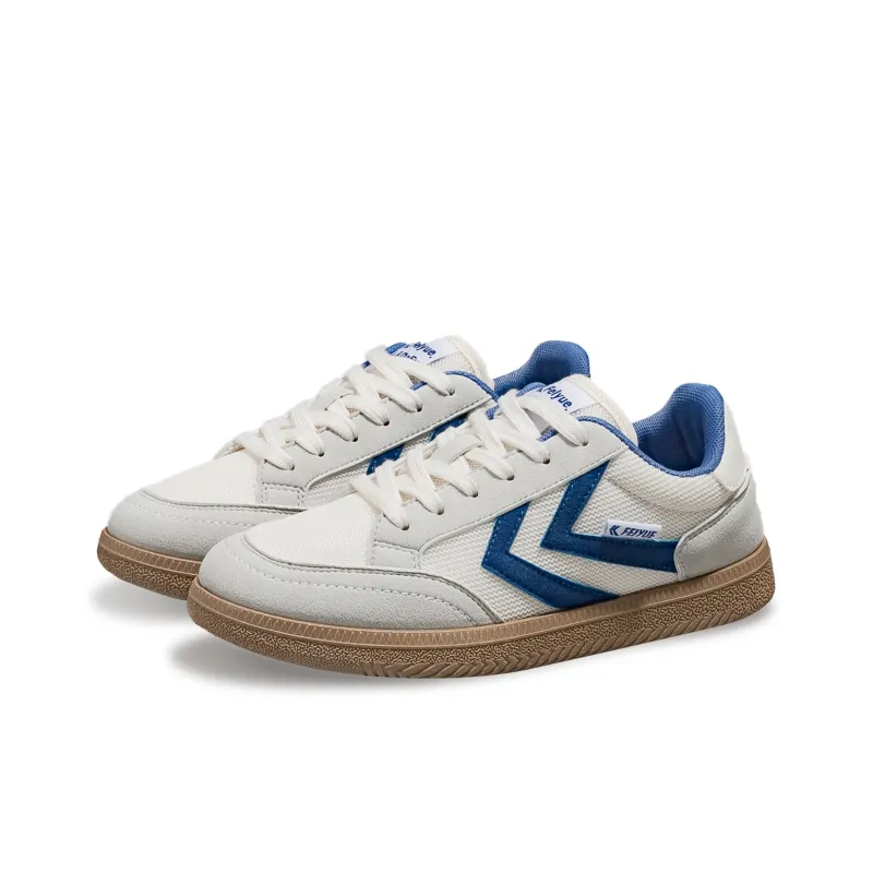 Dafu Leaps Forward Lightweight And Breathable Low Top Skateboard Shoes Unisex Beige Blue-1