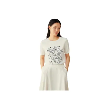 Yiner T Shirts Women's Ecru