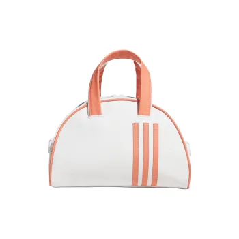 Adidas 3 Stripes Polyurethane Handbag Women's White & Orange