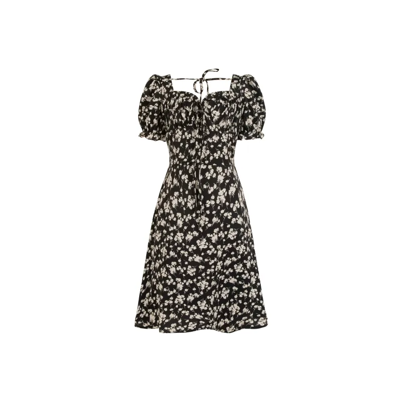 Unifree Short Sleeved Dresses Women's Black-1