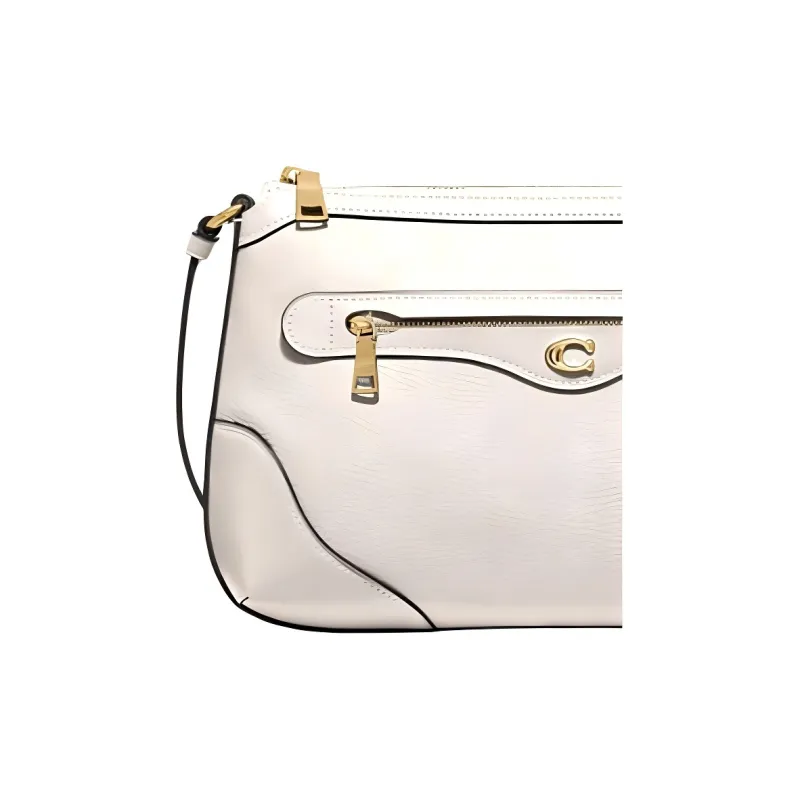 COACH Ivie Leather Crossbody Bag Tubas Women's White-2