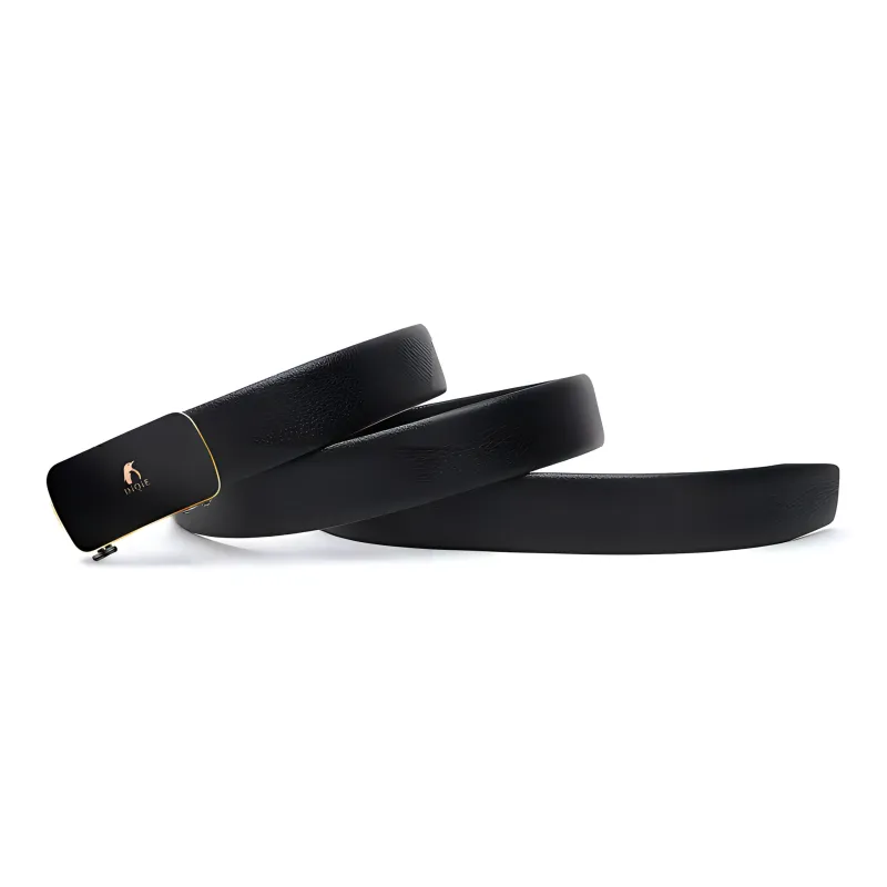 Emperor Penguin Top Grain Cow Leather Belt, Belt Unisex Space Silver, Rose Gold Width 3.5CM-9