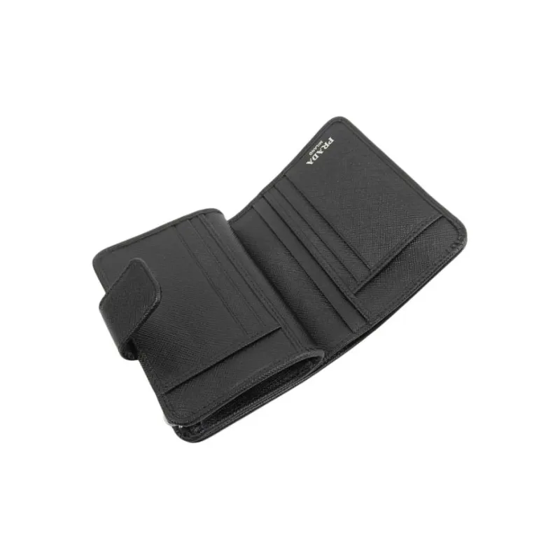 PRADA Nylon Wallet Women's Black-4