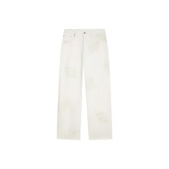 DRIES VAN NOTEN Jeans Men's Gray White
