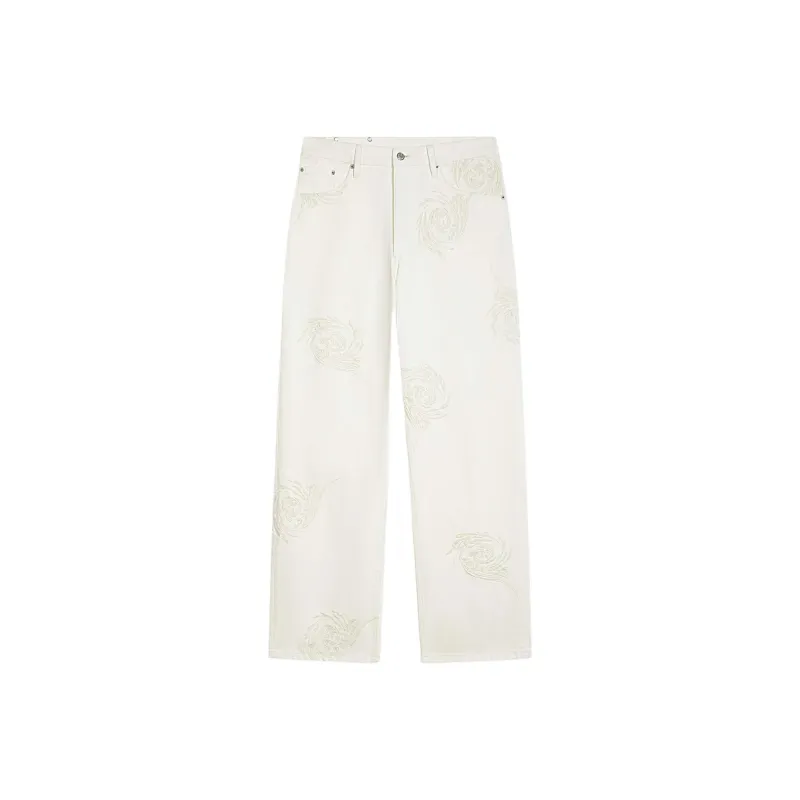 DRIES VAN NOTEN Jeans Men's Gray White-0
