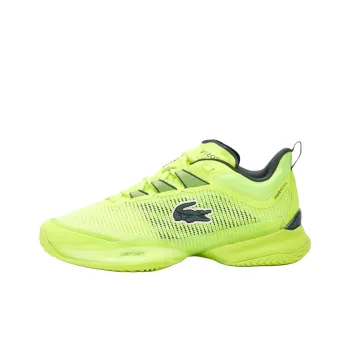 LACOSTE Anti Slip Wear Resistant Low Top Tennis Shoes Women's Yellow