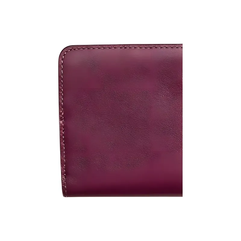 COACH Skinny Wallet Calfskin Card Holder, Wallet Women's Dark Berry-1