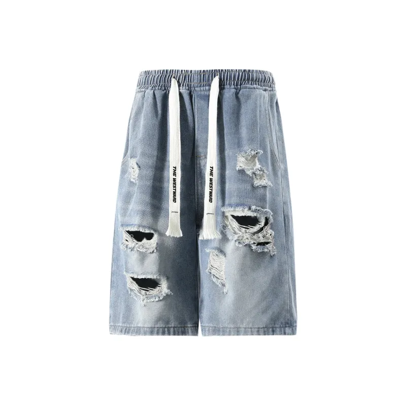 Journey To The West Denim Shorts Unisex-11