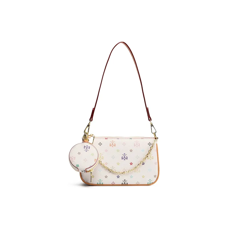 MISS GAIL Synthetic Leather Shoulder Bag, Crossbody Bag, Handbag Women's Monogram Multicolor-7