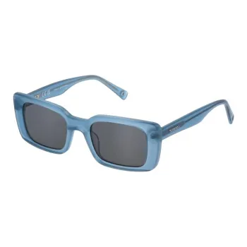 Sting Acetate Square Sunglasses Unisex Blue