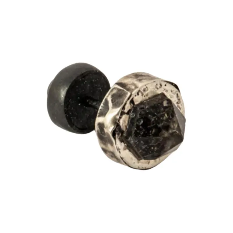 Parts Of Four 10K White Gold, Sterling Silver, Diamond, Crystal, Quartz Stud Earrings Unisex Black-3