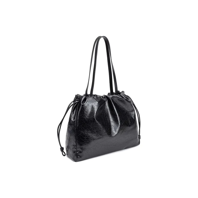 CLEVER& KETCH PU Tote Bag, Shoulder Bag Women's Black-3