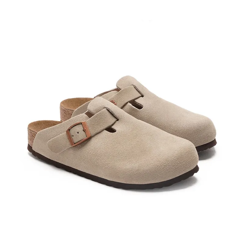KANGLONG Closed Toe Slippers Slip on Half Sole Birkenstock Style Shoes Summer Unisex-2