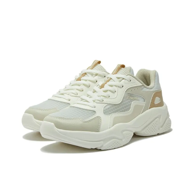 361° Sports Life Collection Lightweight And Wear resistant Low Top Chunky Sneakers Women's Ecru-1