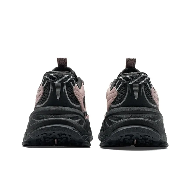 XTEP Abrasion Resistant Shock Absorbers Low Top Casual Shoes Women's Pink Black-4