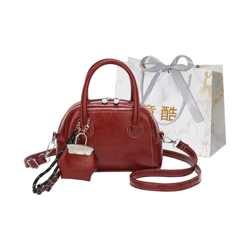 Cool PU Boston Bag, Crossbody Handbag Women's Multicolor-0