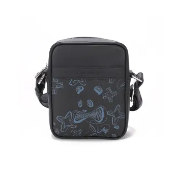 CANUDILO Artificial Leather Shoulder Bag, Crossbody Bag Men's Black