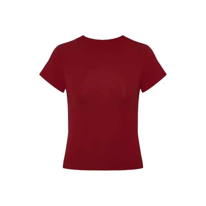 Puppytown Set in Sleeve T Shirt Women's Ancora Red-1