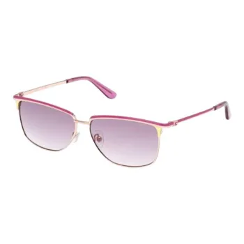 GUESS Metal Irregular Shape Sunglasses Women's Pink