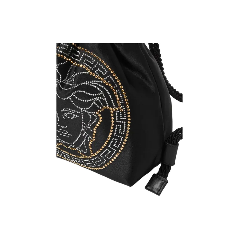 VERSACE Polyester Nylon Bucket Bag Backpack Kids' Black-2