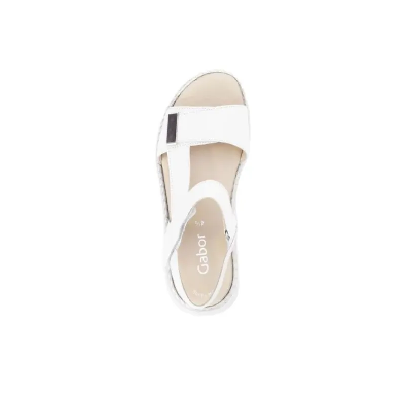 Gabor Fashion One Strap Sandals 5.5cm Women's White-3