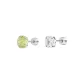Millennium Rose Stud Earrings[White+Green]