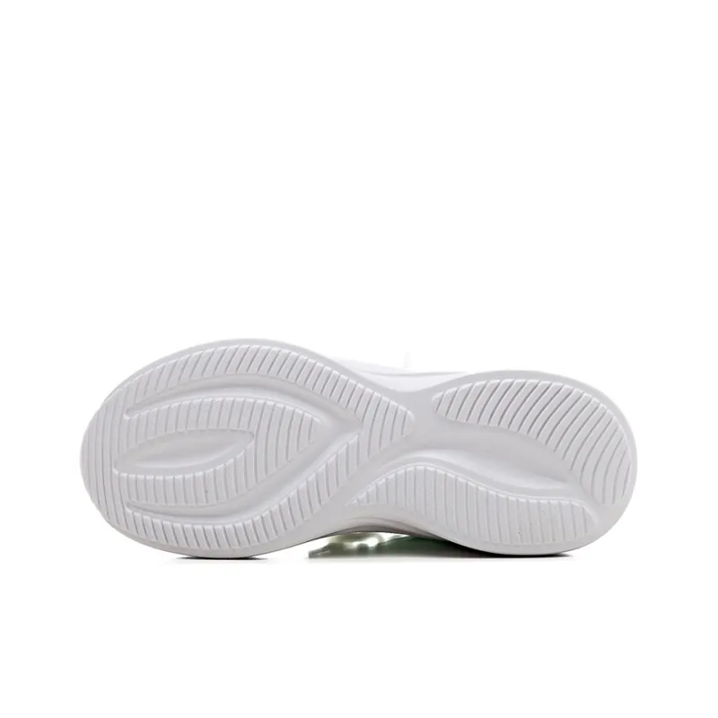HUANQIU Slip Resistant And Breathable Coverage Low Top Casual Running Shoes Women's White Green-4